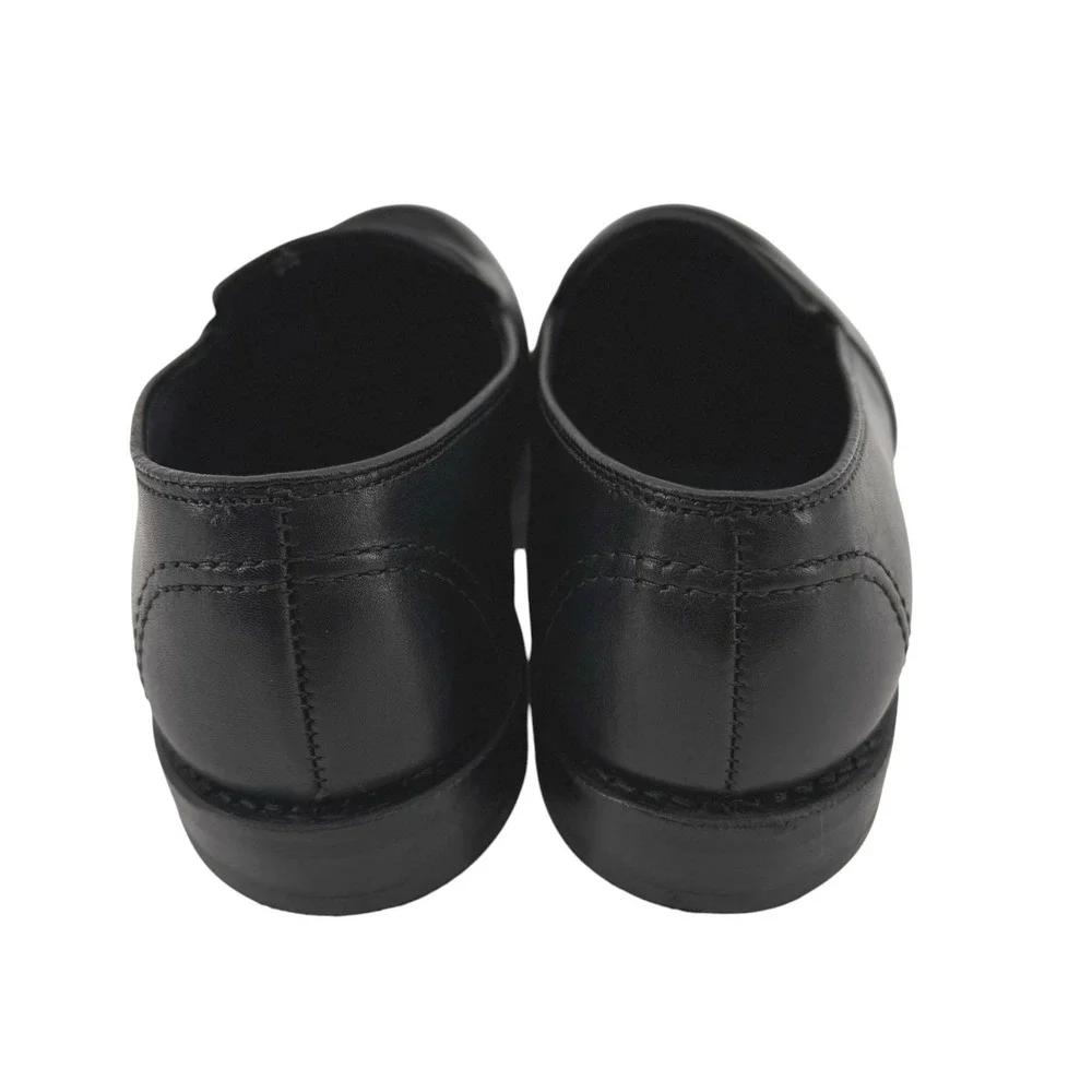 Allen Edmonds Randolph Mens 9.5 D Black Leather Velvet Penny Loafers NEW